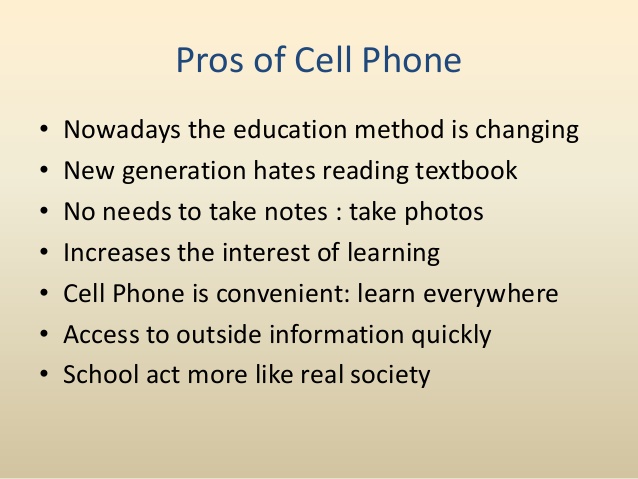 cell phones in school essay